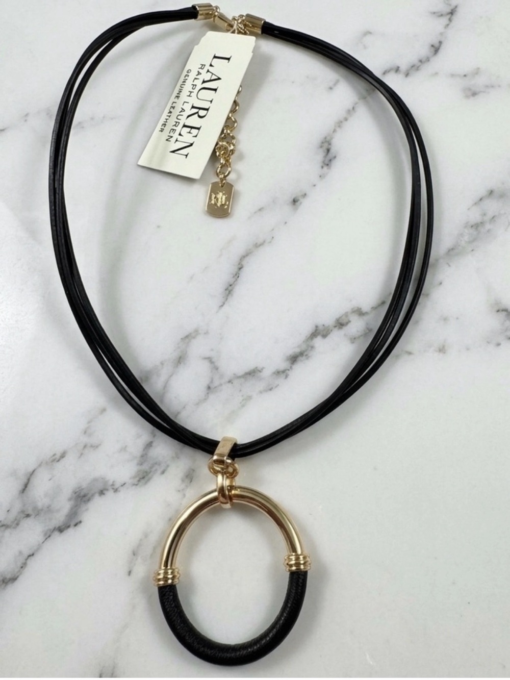 Lauren Ralph Lauren
Gold-Tone & Leather Ring
Triple-Cord Pendant Necklace